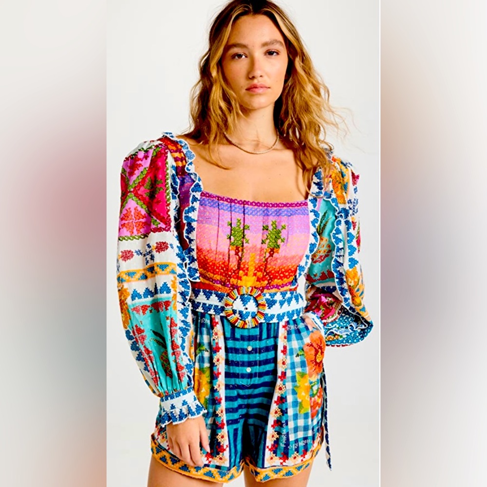 Farm Rio Summer Stitches Romper